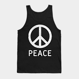 Peace Sign Anti War Women Men Vintage Retro Casual Tank Top